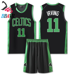 Maillots de basket-ball <span class=keywords><strong>Boston</strong></span> <span class=keywords><strong>Celtics</strong></span> 11, Lakers 24 23, Brooklyn Nets 7, Bulls 23, uniformes de basket-ball unisexes en matériau PU, <span class=keywords><strong>maillot</strong></span> d'entraînement - Product Image 3