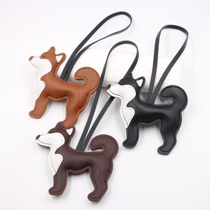 Hot Fashion Car Dog <b>Keychain</b> Pu Leather Bag Pendant for Women Cute Puppy Bags Decorations Accessories - Product Image 2