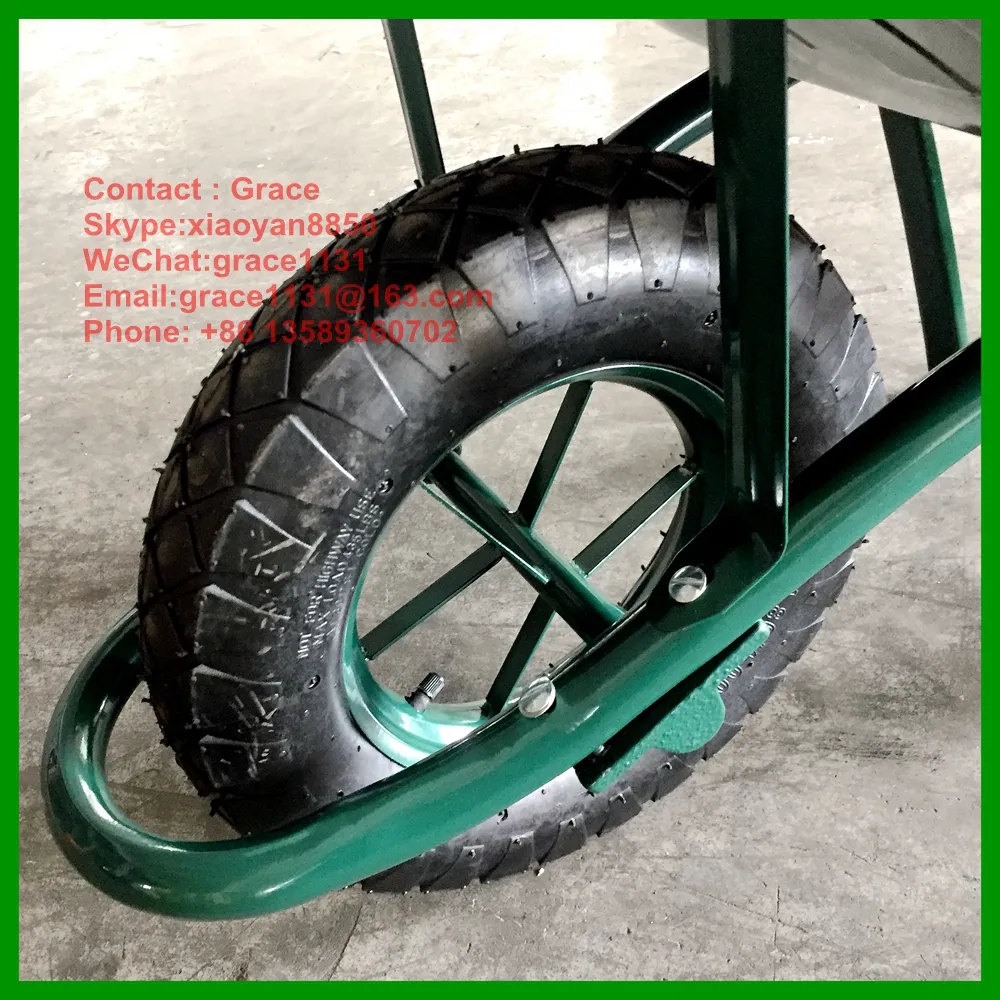 Pháp Mô hình xe cút kít với 4.00-8 không khí bánh xe vườn bánh xe barrow giá rẻ giá wheelbarrows wb6400