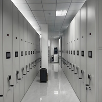 Armoire de classement mobile en acier, rangement d'archives, armoire à dossiers compacte et mobile, personnalisée pour les écoles et les bibliothèques