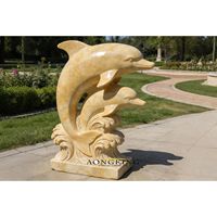 Fournisseur de pierres de jardin, statues de dauphins en marbre sculptées à la main, modernes et durables, sculptures d'animaux pour une utilisation en intérieur dans les villas