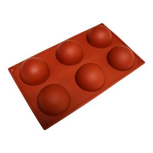Custom Design 6-Cavity Nonstick <b>Silicone</b> Cake Mold Half Sphere <b>Baking</b> Mould - Product Image 4