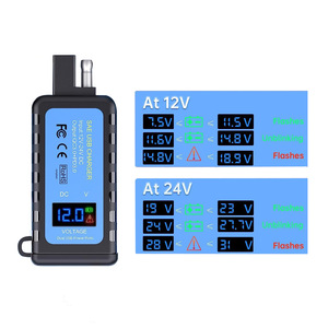 Motorcycle USB Charging Adapter SAE to Dual QC3.0 Port with Voltage Meter Waterproof Cap for Cell Phone GPS - Product Image 2