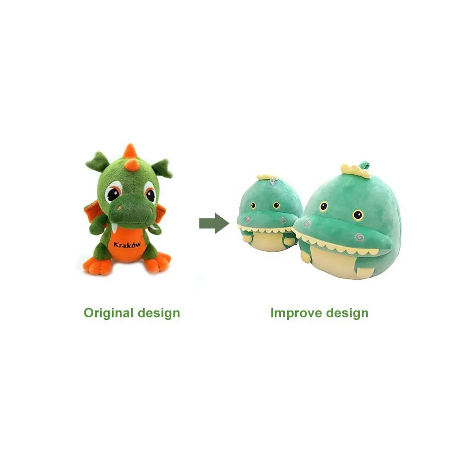 Personalizada de peluche dinosaurio rey juguetes de peluche cabeza de dragón de juguete de peluche verde DRAGÓN DE Cracovia