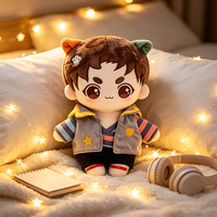 Poupée en peluche humanoïde personnalisée, mignonne et élégante, jouet en peluche de collection Kpop Star, design personnalisé, tenue interchangeable et amovible