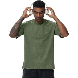 Camiseta Extra Grande para Hombre, Estilo Vintage, Algodón Lavado, Manga Corta, Casual, Hipster, Unisex, Lisa, Ecológica - Product Image 3