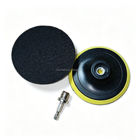 Plaque de support de polissage auto-agrippante 4'' (100 mm) M14 avec adaptateur de perceuse pour meuleuse d'angle et disque de ponçage