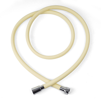 Tuyau de douche en silicone jaune crème, souple au toucher, flexible, avec surface lisse pour salle de bain moderne