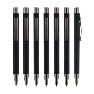 Yüksek Kaliteli Özel Tasarım Logolu Siyah Kişiselleştirilmiş Jel Kalemler, Geri Çekilebilir Metal Promosyon Markalı Tükenmez Kalemler, Promosyon Hediyeleri İçin - Product Image 1