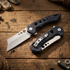 <span class=keywords><strong>Couteau</strong></span> pliant à lame en acier 154 cm, manche G10, pivot à roulement à billes, pour survie, chasse, randonnée, vente en gros petites commandes - Product Image 1