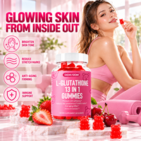 Fabricant de compléments alimentaires pour la peau, formule personnalisée, étiquette privée, gommes de beauté L-Glutathione 13 en 1, OEM ODM
