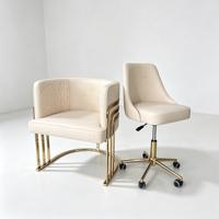 Ensemble de chaises de luxe pour clients et techniciens de salon de manucure, chaises rembourrées pour manucure, mobilier de salon de beauté, vente en gros sur mesure