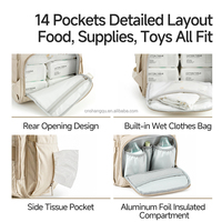 Sac à dos imperméable pour maman VSUCH, grand sac à couches léger multi-poches avec crochet pour poussette, sac de maternité pour maman, idéal pour les sorties en plein air