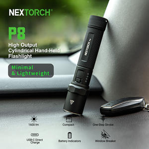 USB перезаряжаемый P8 <span class=keywords><strong>SWAT</strong></span> Тактический фонарик 1600 люмен светодиодный корпус из алюминиевого сплава IP68 Водонепроницаемый 18650 аккумулятор с регулируемой яркостью 10 лет - Product Image 1