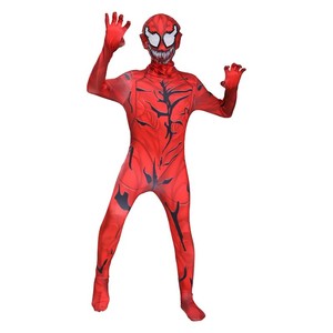 Mono ajustado <span class=keywords><strong>rojo</strong></span> personalizado, <span class=keywords><strong>traje</strong></span> de dibujos animados de superhéroe para niños, disfraz de Cosplay de Anime para hombres adultos para Halloween y niños - Product Image 2