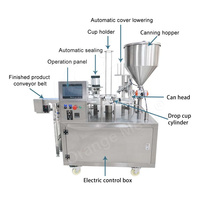 Machine automatique de scellage, gelée, yaourt, crème glacée, Pudding, jus, sucre, miel, tasse rotative, remplissage de disque