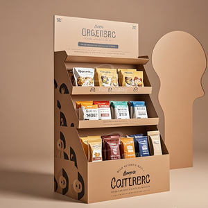 Özelleştirilebilir tedarikçi şablon POS karton Pop reklam raf promosyon için oluklu kat göstergesi standı Kraft kağıt - Product Image 2