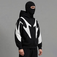 QUICKSHOW OEM Double Capuche Streetwear Masque Ninja Hoodie Surdimensionné Épais Homme Sweat-shirts à Capuche