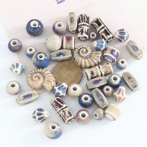 Accessoires de bracelet en perles de céramique de forme irrégulière transformées au four, petites pièces, perles, en vrac, matériaux de bricolage, accessoires de bijoux - Product Image 4