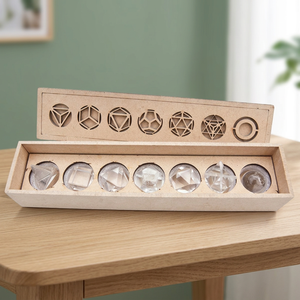 D'origine solaire, plaques plates en Quartz clair sculpté, ensembles de symboles de la géométrie sacré, produits de guérison et de méditation Reiki - Product Image 3