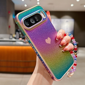 Funda Protectora para <span class=keywords><strong>Google</strong></span> Pixel 7A/8A/9A/9 Pro/10 Pro XL, Diseño de Corazón con Cuerda, Carcasa Trasera Cromada, Antigolpes - Product Image 5
