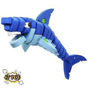 <span class=keywords><strong>Puzzle</strong></span> <span class=keywords><strong>3D</strong></span> blocs de construction en mousse <span class=keywords><strong>requin</strong></span> moule jeu d'interaction parent-enfant, puzzles éducatifs en bois pour les enfants - Product Image 2