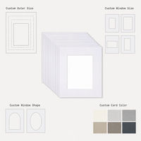 Passe-partout en carton sans acide 8 x 10 pouces, prédécoupé avec fenêtre, noyau blanc, pour encadrement de photos et d'œuvres d'art, fabrication sur mesure