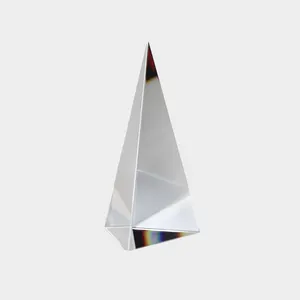 VY Optics Free design BK7 /K9 QUARTZ/ SAPPHIRE Pyramid Tetrahedral Prism for Art