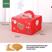 Noël anniversaire dessin animé 4-8 pouces de haut Portable épais PET matériel boîte à gâteau carton ondulé emballage alimentaire pour les enfants