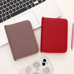 Hongbo Best Seller 24-Color A7 Pebble cuero Zippy presupuesto carpeta cartera personalizada Oficina/escuela Fly Leaf pulsera anillo carpeta bolsa - Product Image 1