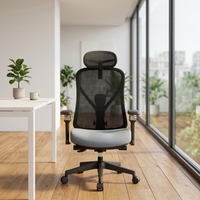 Chaise de bureau ergonomique moderne et réglable en maille, approuvée BIFMA, avec rotation pivotante pour bureau à domicile ou bureau d'étude