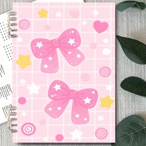 Cuaderno espiral con temática de lazos, diario universitario de tapa dura, cuadernos de 120 páginas, diarios personalizables, Blocs de escritura, composición - Product Image 3