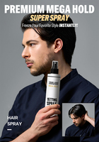 Vente en gros de fixateur de cheveux biologique pour hommes, spray à tenue ultra forte, extension de cheveux de marque privée, effet texturisant