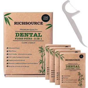 Bpa Gratis Vegan Duurzame Eco Vriendelijke Natuurlijke Tandheelkundige Flossers Dental Floss Picks