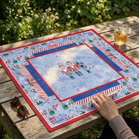 Tapis de jeu de mahjong en caoutchouc imperméable de grande taille, épaisseur 3 mm, carré, impression personnalisée, antidérapant, protection de table, directement de l'usine