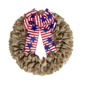 Wholesale USA Patriotic Decor July Fourth Garland Wreath For Independence Day