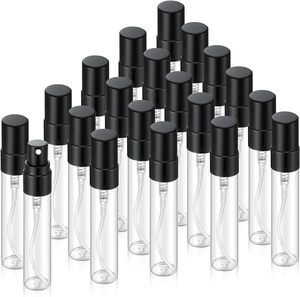 Refillable Clear Transparent 2ml/3ml/5ml/10ml Glass <b>Perfume</b> Tester <b>Sample</b> Spray <b>Bottle</b> Screen Printed Pump Sprayer Square - Product Image 2