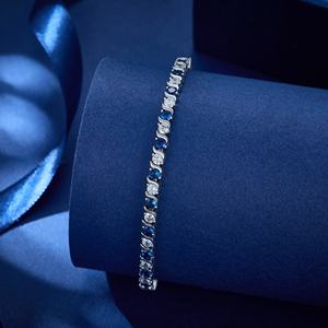 Aivenchy Unisex 17cm Pulseras DE TENIS chapadas en rodio Cadenas de circón de corte ovalado Accesorios de moda Pulsera de mujer - Product Image 4