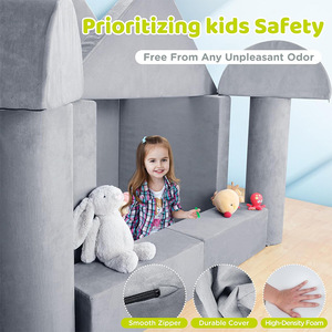 Giving Tree Modular <b>Kids</b> <b>Sofa</b> Gray 3 Year And Above Bedroom Living Room Play <b>Sofa</b> - Product Image 2