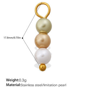 Joyería de Lujo Personalizada, Chapada en Oro de 14k y 18k, Acero Inoxidable 316L, Dijes de Perlas para Pulseras y Collares, Fabricación de Joyería - Product Image 6