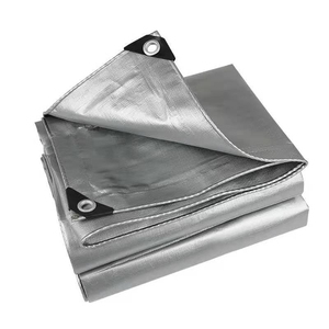 Bâche en PE argentée très résistante, imperméable, résistante aux déchirures, protégée contre les UV, couverture multi-usages pour camion, <span class=keywords><strong>bateau</strong></span> et protection extérieure - Product Image 6