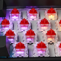 Clavier mécanique filaire AJAZZ NK61 à 61 touches, interrupteurs rouges, éclairage RGB mixte, compact, pour jeux, accessoires pour PC