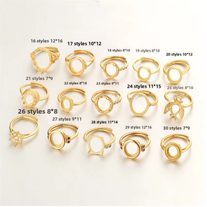 <span class=keywords><strong>Bague</strong></span> vierge ajustable à la Base de Cabochons en verre, 50 pièces, réglage de <span class=keywords><strong>bague</strong></span>, pour <span class=keywords><strong>homme</strong></span> et femme, bricolage, accessoires pour la fabrication de bijoux - Product Image 2