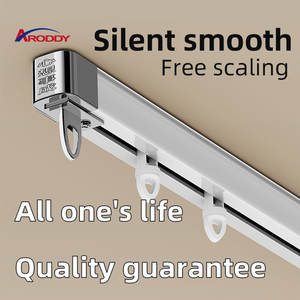 ARODDY Tringle à <span class=keywords><strong>rideaux</strong></span> <span class=keywords><strong>double</strong></span> extensible de 28 à 61 pouces en alliage d'aluminium Tringle à <span class=keywords><strong>rideaux</strong></span> et rail <span class=keywords><strong>pour</strong></span> fenêtre de <span class=keywords><strong>plafond</strong></span> intelligente - Product Image 5