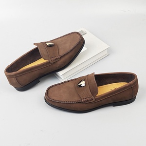 Chaussures en cuir de vachette respirantes, anti-odeurs, nouvelles chaussures décontractées et élégantes pour hommes, à enfiler, en gros, avec semelle en tendon de bœuf - Product Image 4