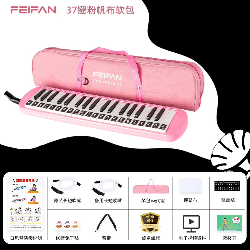(Deux jeux de sarbacanes) Ensemble complet rose soft-pack 37 touches