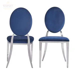 Дешевые Роскошные Металлические свадебные стулья во французском стиле для мероприятий Свадебная вечеринка круглый стул для банкета