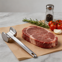 Marteau à viande professionnel en acier inoxydable, outil de cuisine robuste, écologique et durable, accessoire de cuisson