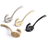 Crochets muraux simples en alliage de zinc Oukali, style nordique, pour cuisine, meubles, vêtements, salle de bain, en nickel noir
