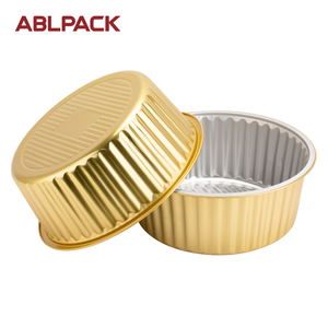 Contenants en aluminium jetables Abl 5000ml 2024 avec couvercle, design personnalisé, dorés, à paroi lisse, pour cuisson, avec logo sur mesure - Product Image 3